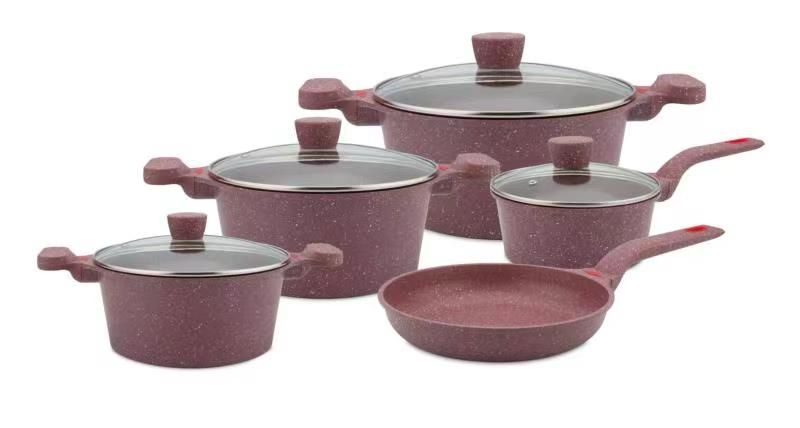 Set oale granit antiaderent, 9 PIESE, Elegance