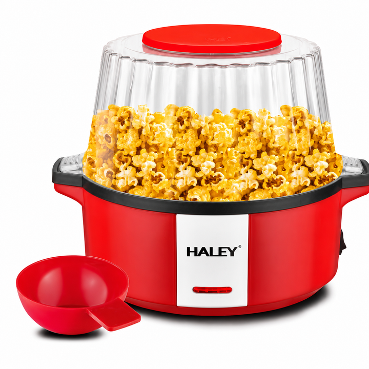 Aparat pentru Popcorn HALEY® HY-6202, 700W, 60g, Tehnologie cu Aer Cald, Fără Ulei, Popcorn în 3 Minute