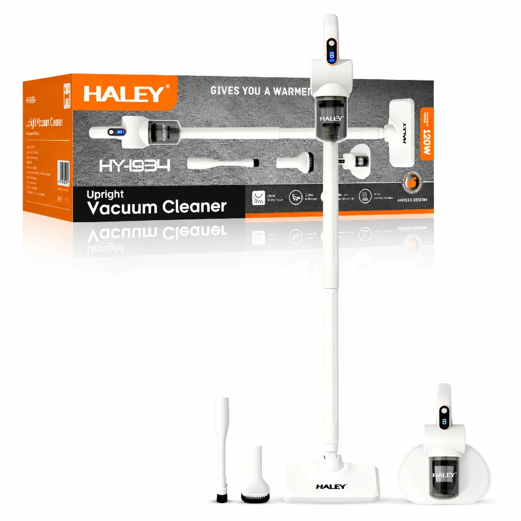 Aspirator Vertical HALEY HY-1934 2-în-1, 120W, Filtru HEPA, Ușor și Compact