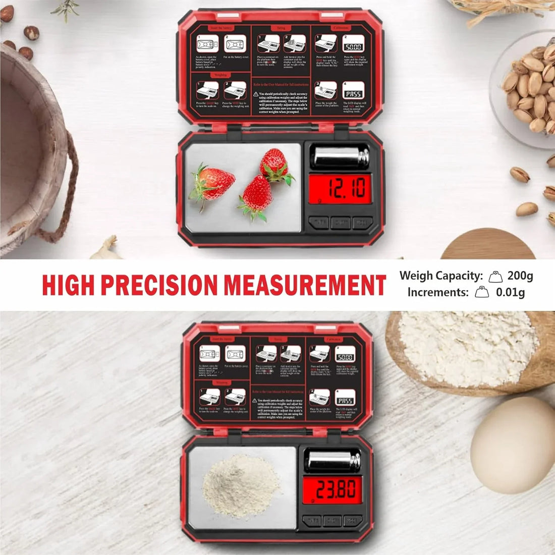 Cantar digital de precizie, Fuzion TU-X, 200g / 0.01g, 6 unitati, de bijuterii