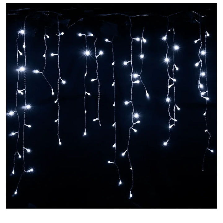 Ghirlandă luminoasă Crăciun 12 metri AT PERFORMANCE® – 300 LED-uri alb rece, decor interior/exterior