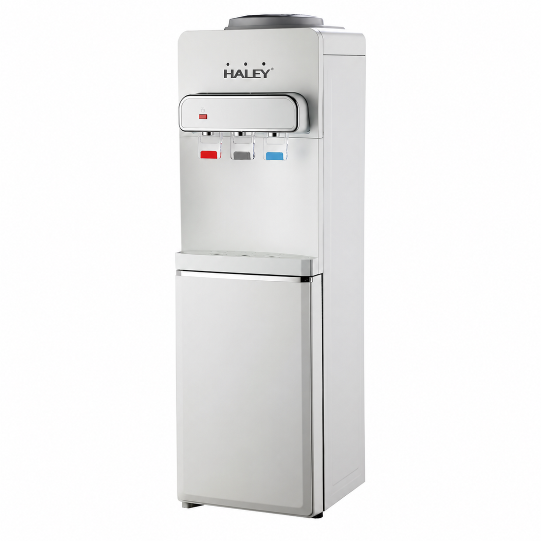 Dozator de Apă HALEY HY-2306, Apă Caldă, Rece și la Temperatura Camerei, Răcire cu Compresor, 650W, 3 Robinete, Blocare Copii, Dulap Depozitare