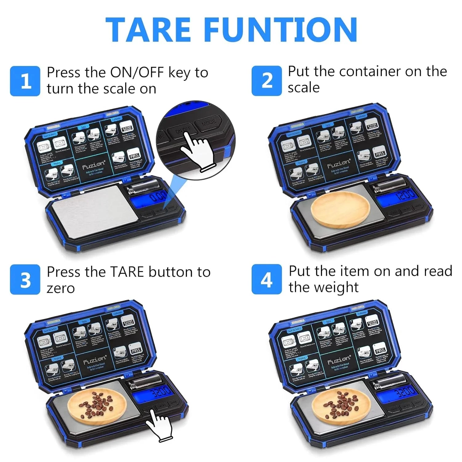 Cantar digital de precizie, Fuzion TU-X, 200g / 0.01g, 6 unitati, de bijuterii