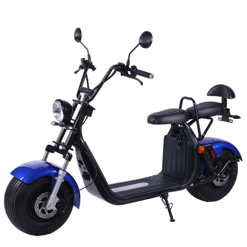 Scuter Electric 2 Persoane, Viteză Limitată 25 km/h – Fără Permis, Motor 1500W, 2X Baterie 20Ah, Suspensie Hidraulică, COC Inclus