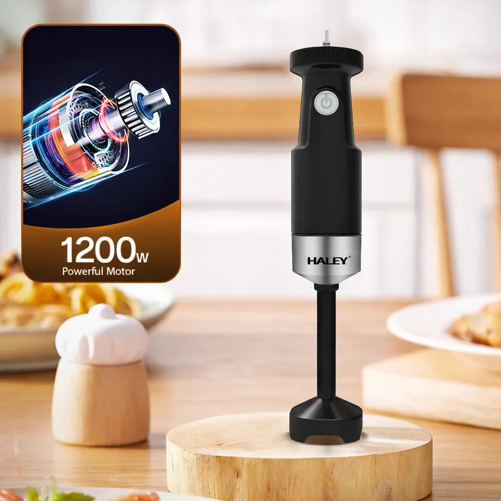 Blender Vertical Profesional HALEY HY-1132 – 1200W, Set Complet 4 în 1