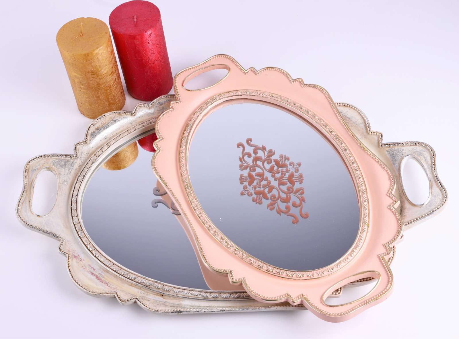 Tava din rasina cu oglinda vintage L