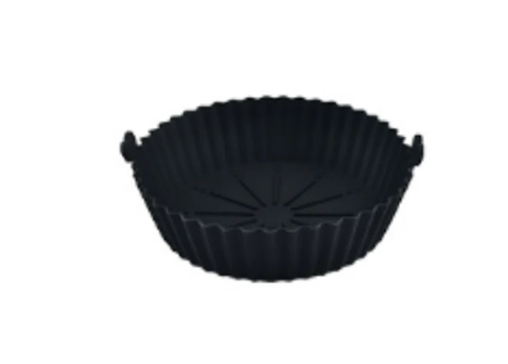 Tava pentru Air Fryer din Silicon, 18.3 cm, Gri, AT PERFORMANCE®, O Solutie Practica si Versatila pentru Gatitul Sanatos