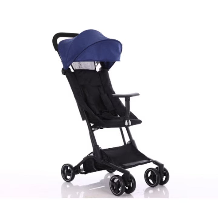 Cărucior copii pliabil AT PERFORMANCE® – Ultra compact, 5 kg, aluminiu, 6-36 luni, ideal pentru avion, negru