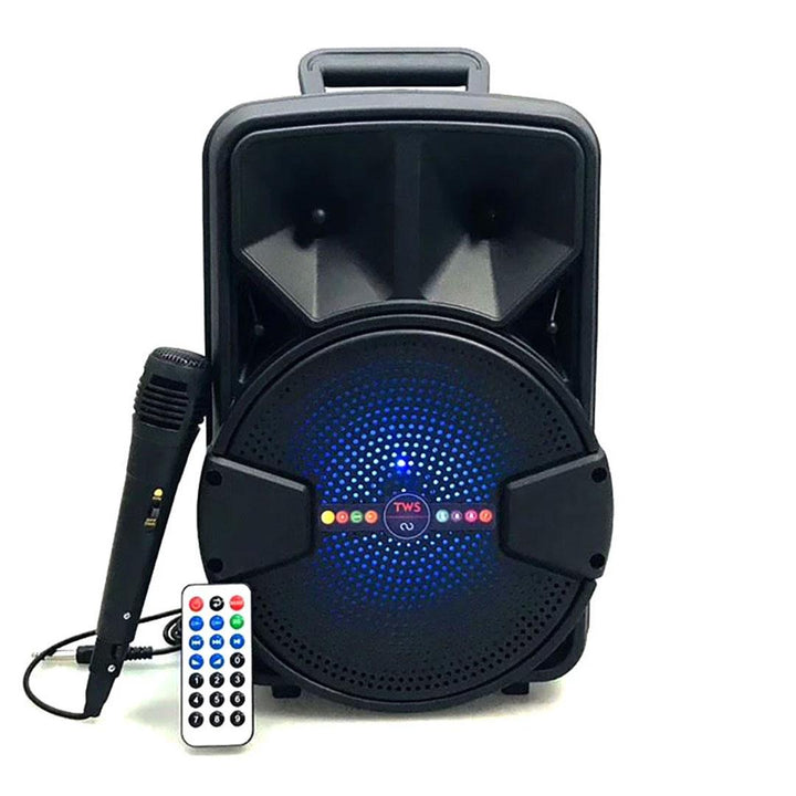 Boxa Activa Portabila 250 W , 8 Inch ,Microfon Cu Fir, USB, Radio, Bluetooth,Telecomandă+Cadou + bratara fitness