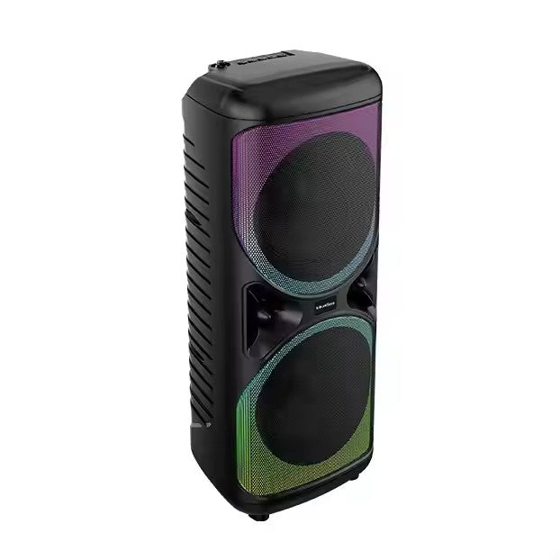 Boxa Portabila AT PERFORMANCE®, cu Lumini RGB, Putere 175W, MP3, USB, Bluetooth, TF, WIFI, Slot Microfon, Acumulator, Negru