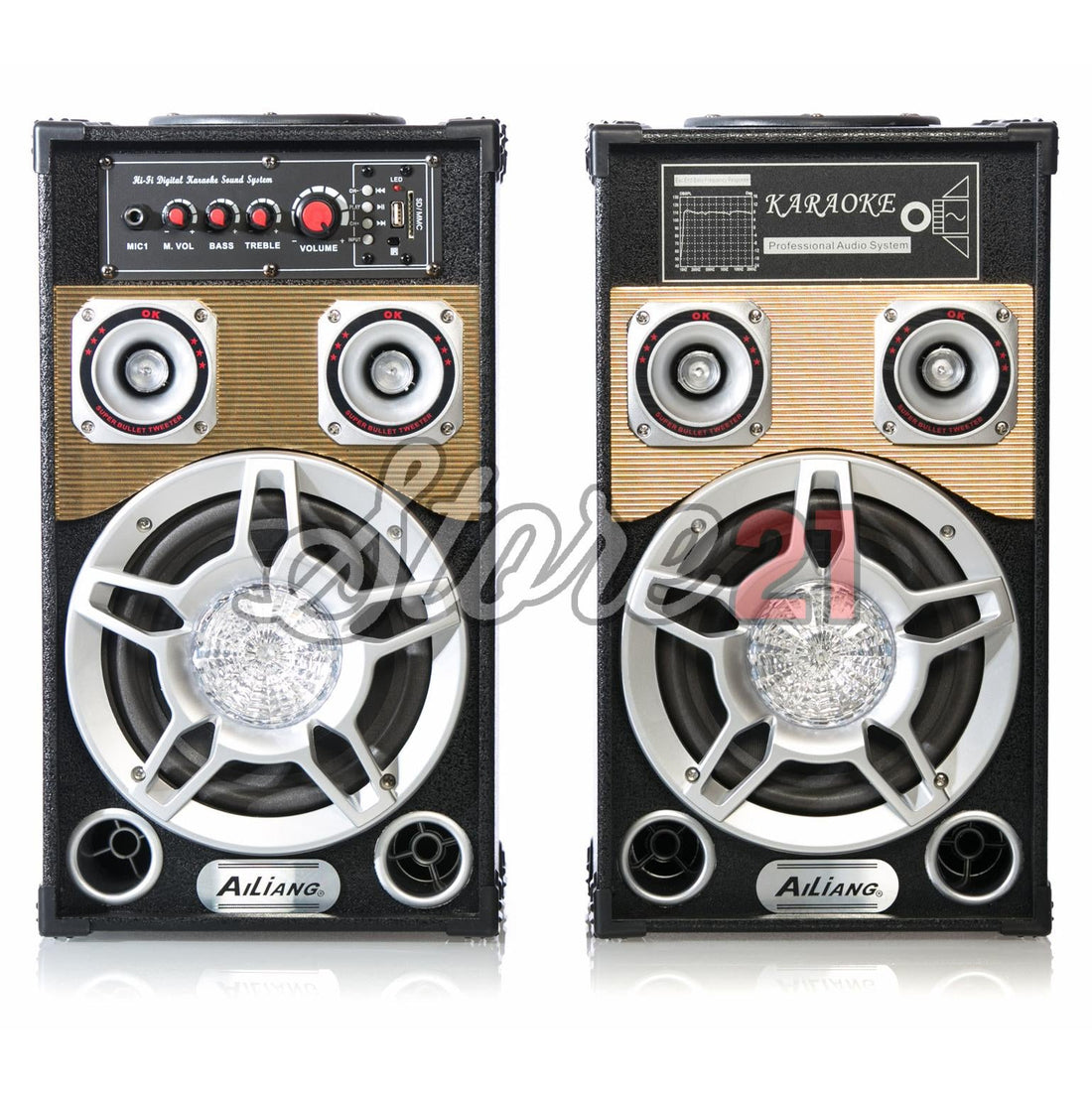 Set Boxe Active Ailiang 801 ,350W, 8 inch, , Bluetooth,Radio, Telecomanda,USB