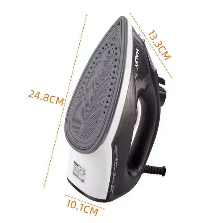 Fier de Călcat Electric de Mână, HALEY, 1400W, sub Presiune, cu Abur, Negru