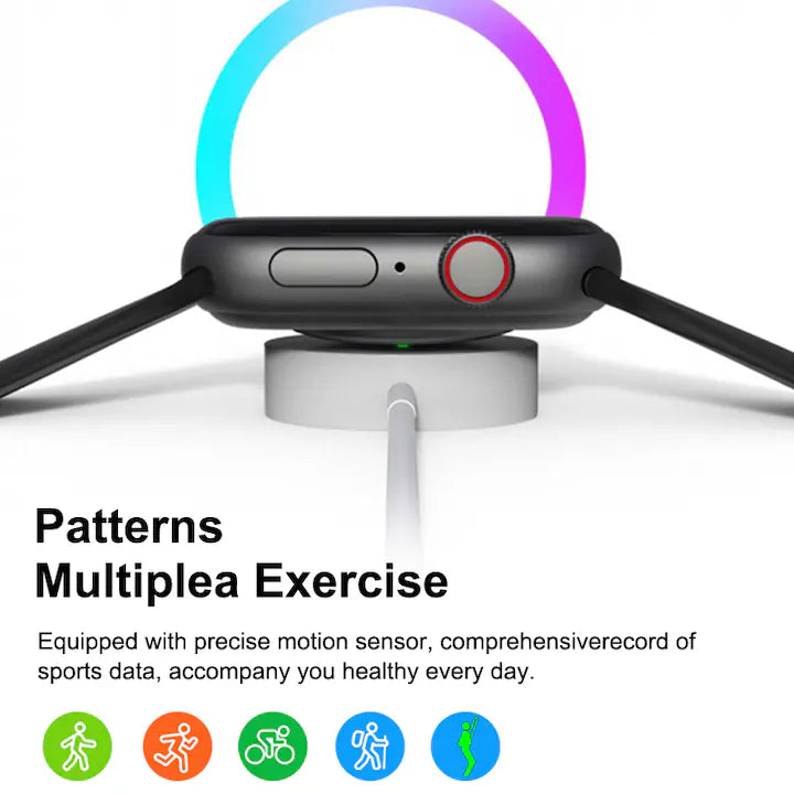 Smartwatch, AT PERFORMANCE®, 2.01 Inch, Bluetooth, Ceas smartwatch si bratara fitness, Notificari Apeluri/Sms/Social Media, monitorizare activitati fizice, somn, ritm cardiac, pedometru, Rezistent la apa, Negru.