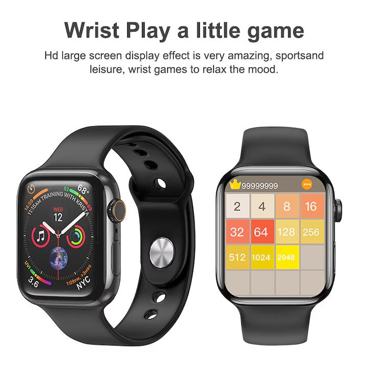 Smartwatch, AT PERFORMANCE®, 2.01 Inch, Bluetooth, Ceas smartwatch si bratara fitness, Notificari Apeluri/Sms/Social Media, monitorizare activitati fizice, somn, ritm cardiac, pedometru, Rezistent la apa, Negru.