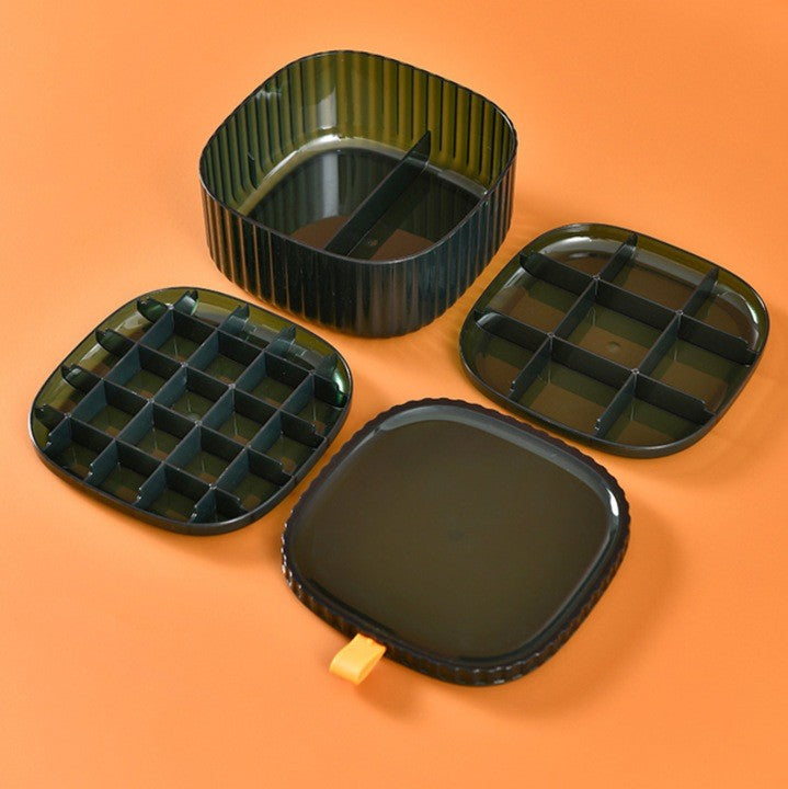 Cutie de depozitare pentru bijuterii, AT PERFORMANCE®, de calatorie, portabila, Organizatorpentru cercei.