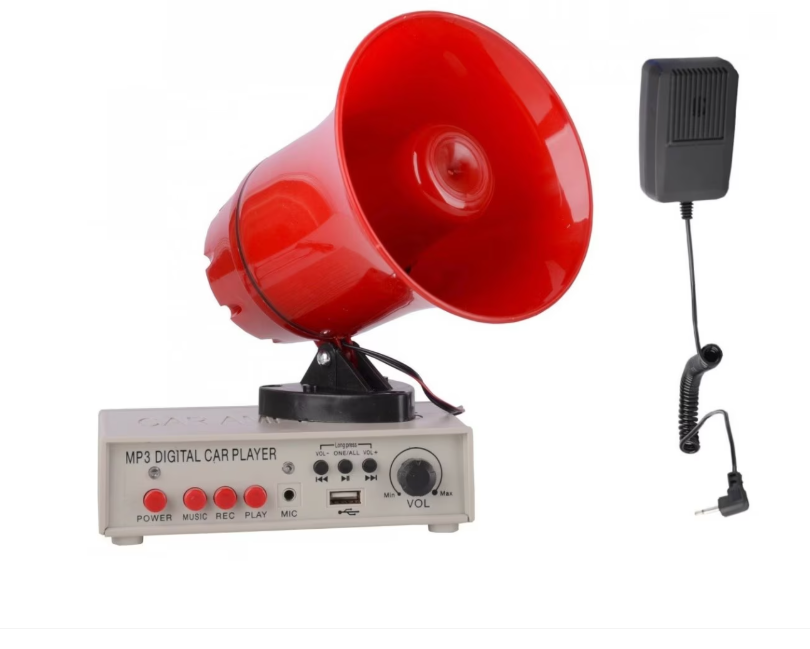 Portavoce auto cu amplificator, 25 W, inregistrare, prindere magnetica