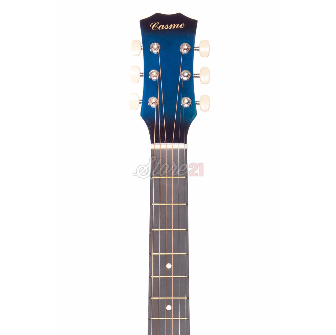 Chitara Acustica Albastra - 6 Corzi Metalice 4/4,Recomandata  peste 11 ani, inclusiv adulti