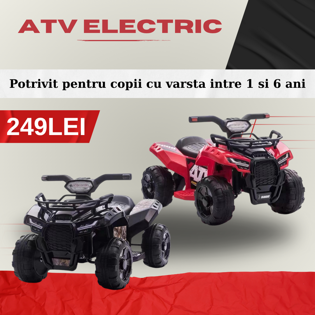 ATV Electric Off Road 350 , Pentru Copii, Multicolor , cu telecomanda Baterie de 12 V