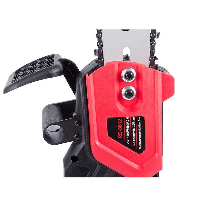 Drujbă Electrică AT PERFORMANCE®, 1200W cu Acumulator 48V, Lamă 30 cm, 4200 RPM, Portabilă, Fără Fir, Cu Accesorii