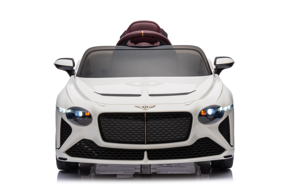 Mașinuță electrică copii Bentley Bacalar oficial licentiat, Kidoo, 12V, 2 motoare, telecomandă 2.4G, LED, USB, Bluetooth, 3-8 ani