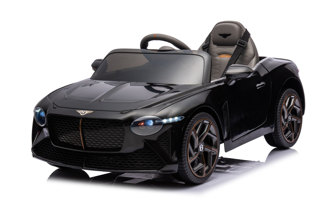 Mașinuță electrică copii Bentley Bacalar oficial licentiat, Kidoo, 12V, 2 motoare, telecomandă 2.4G, LED, USB, Bluetooth, 3-8 ani