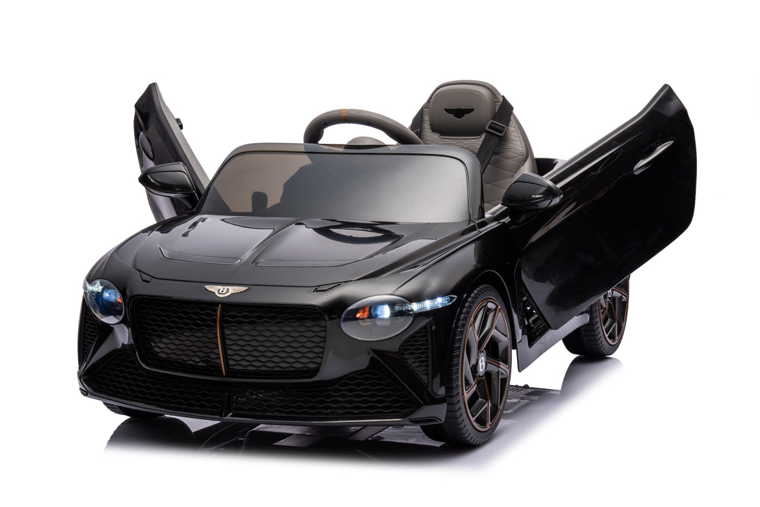 Mașinuță electrică copii Bentley Bacalar oficial licentiat, Kidoo, 12V, 2 motoare, telecomandă 2.4G, LED, USB, Bluetooth, 3-8 ani