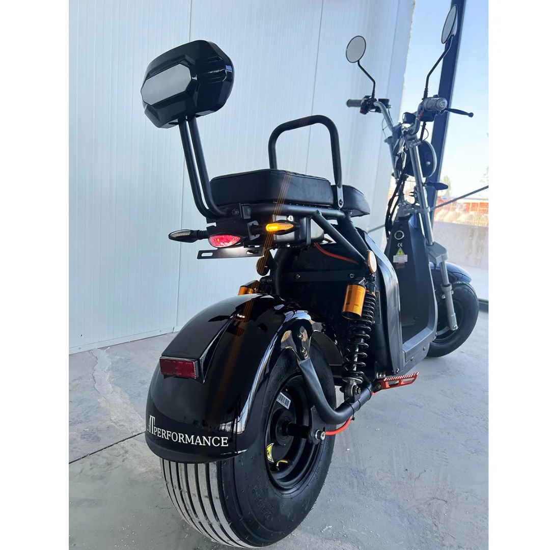 Scuter Electric 2 Persoane, Viteză Limitată 25 km/h – Fără Permis,  Motor 1500W, Baterie 20Ah, Suspensie Hidraulică, COC Inclus