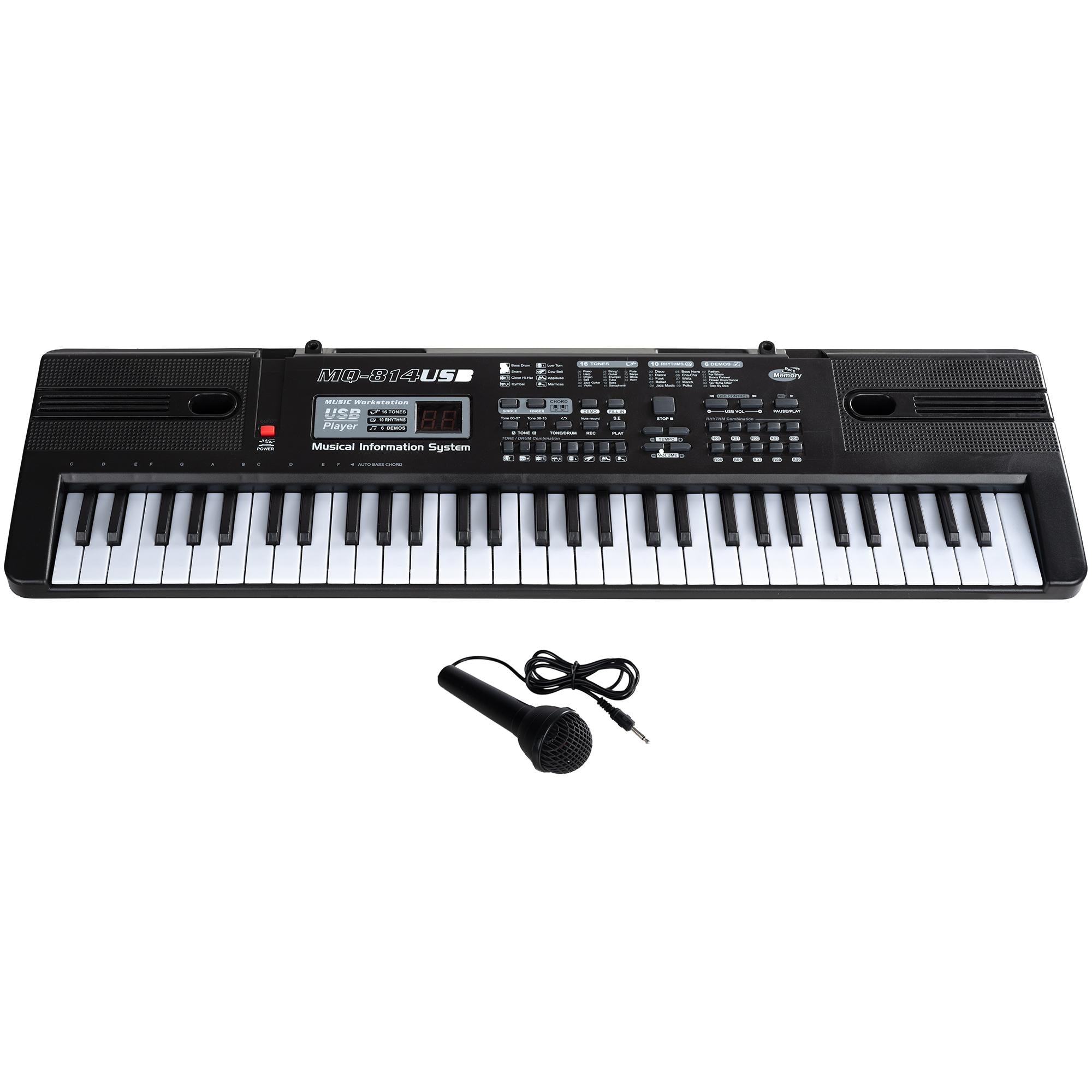 Orga electronica MQ-829USB Boxe,MP3,USB,Microfon, 61 clape,10 Ritmuri