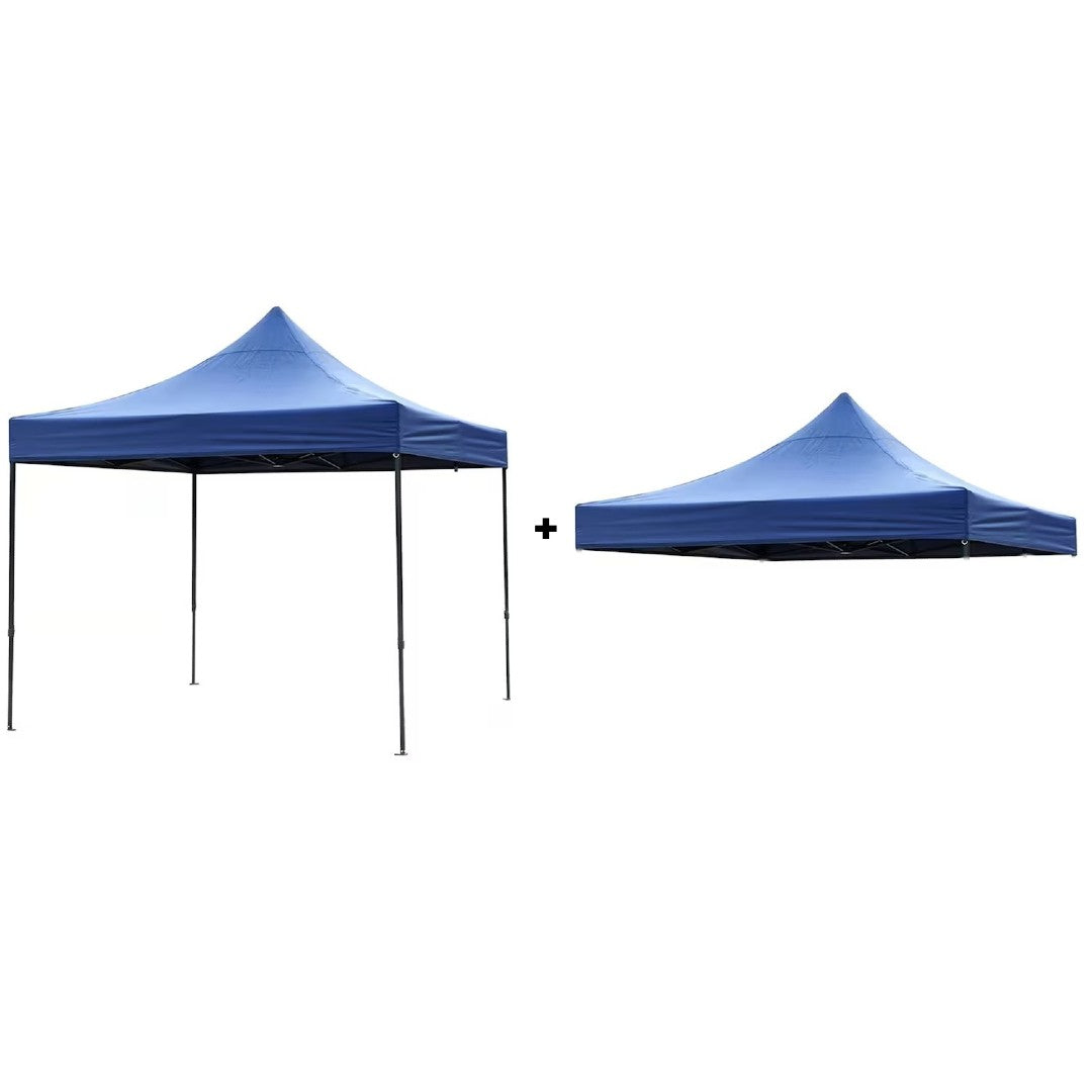 Pachet Cort Pavilion 3x3m + Copertină Rezervă – Impermeabil, Pliabil, Structură Metalică – AT PERFORMANCE®