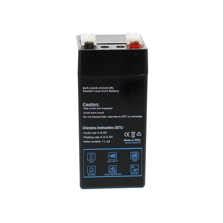 Acumulator AT PERFORMANCE®, 4V 4Ah Plumb-Acid Sigilat (SLA) – Compatibil Cântare, Boxe Portabile, Sisteme de Alarmă și Dispozitive Electronice