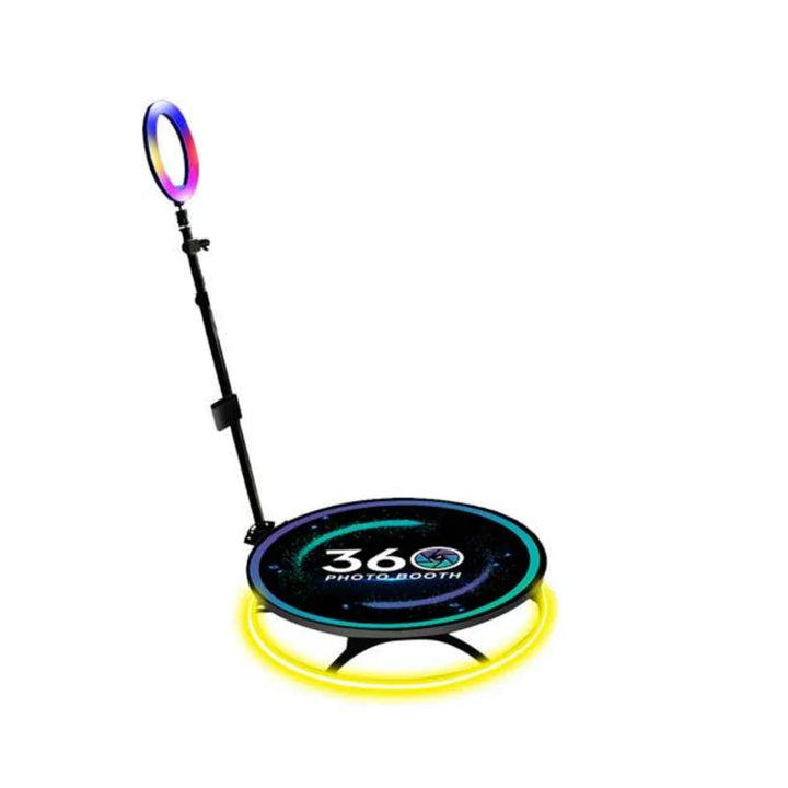 Platforma Foto-Video rotunda AT PERFORMANCE®, Selfie 360, brat rotativ, Led RGB, pentru Evenimente, diametru 100cm