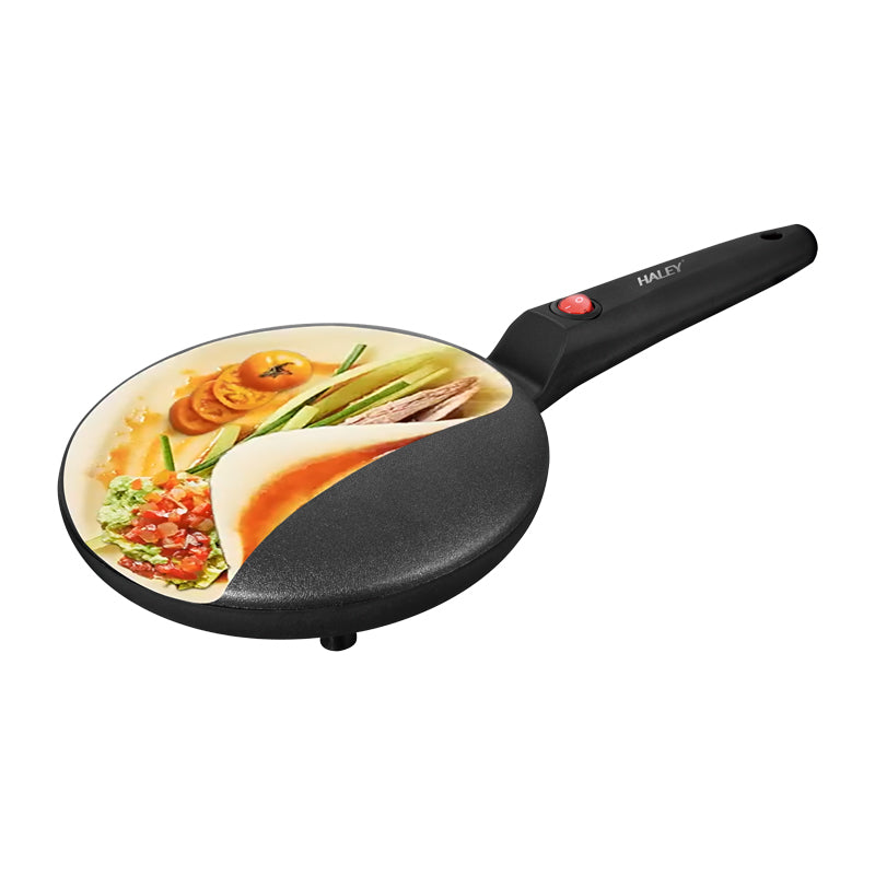 Tigaie Electrică pentru Clătite HALEY, 650W, Gătire Fără Ulei, Suprafață Mare, Buton Intuitiv, Mâner Termorezistent
