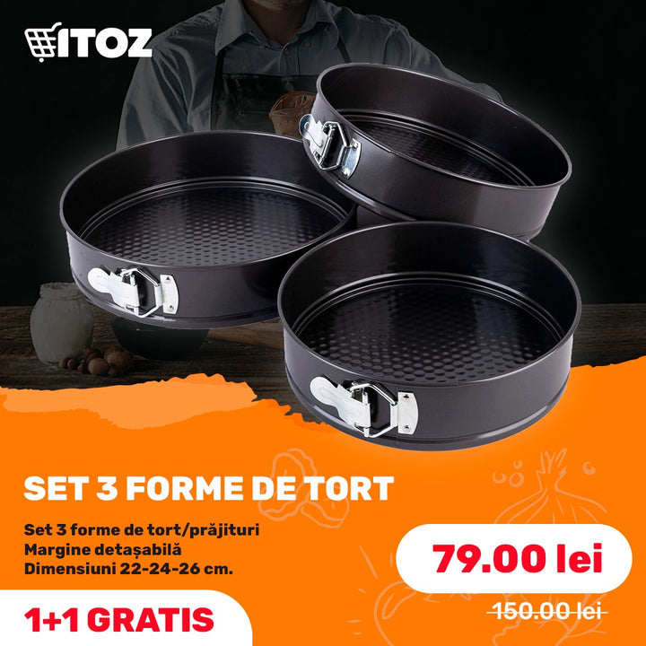 Set 3 forme de tort 1 plus 1 gratis