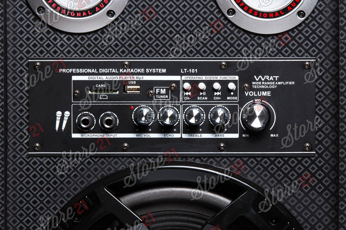 Set boxe Active 350 W, cu AMPLIFICATOR, multifunctional (inclusiv KARAOKE) cu bluetooth, USB (mp3), AUX, card SD+microfon+Telecomanda