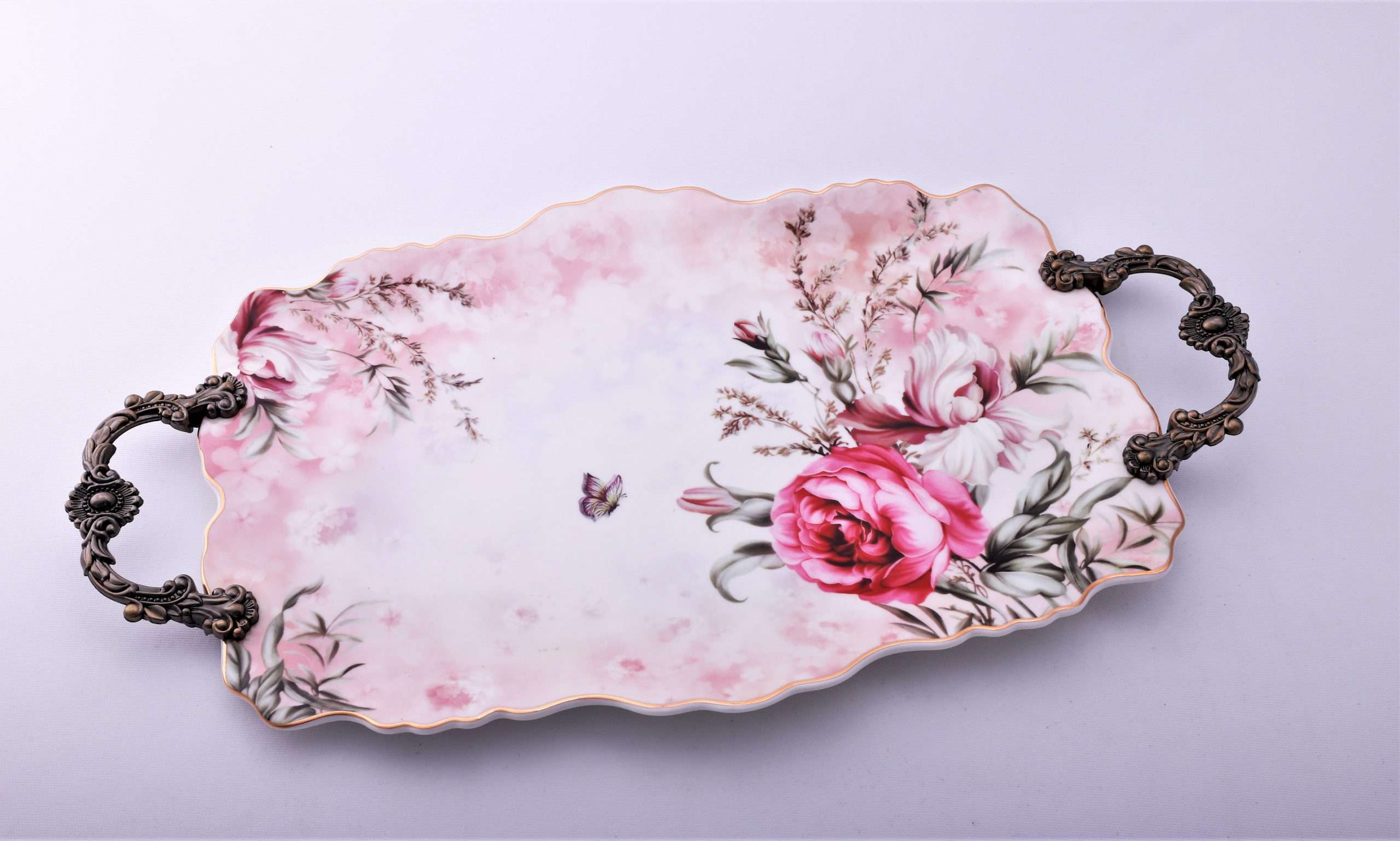 Tava de ceramica cu manere,