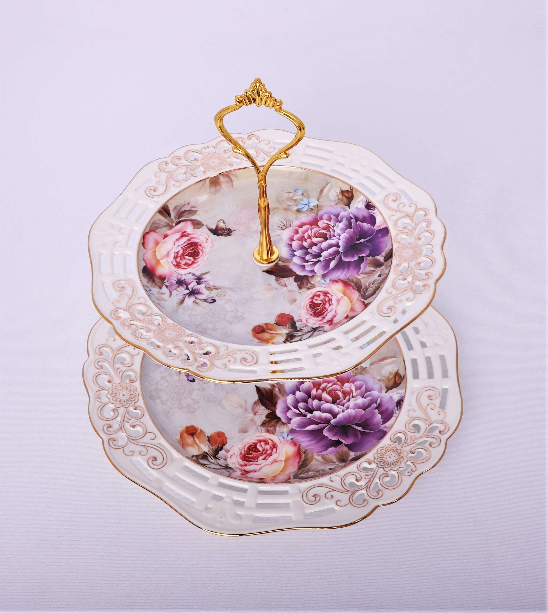 Etajera cu 2 platouri