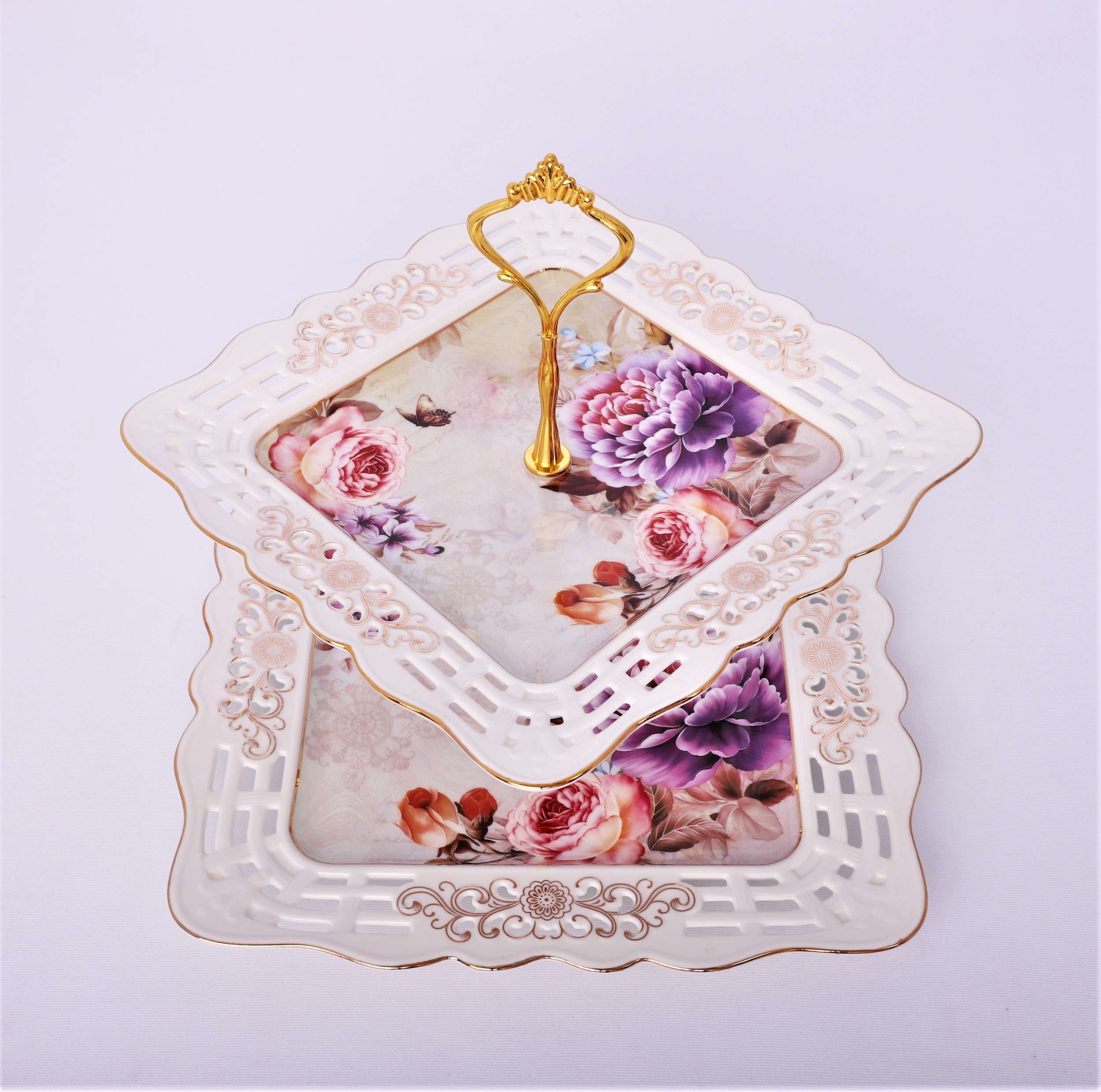 Etajera cu 2 platouri