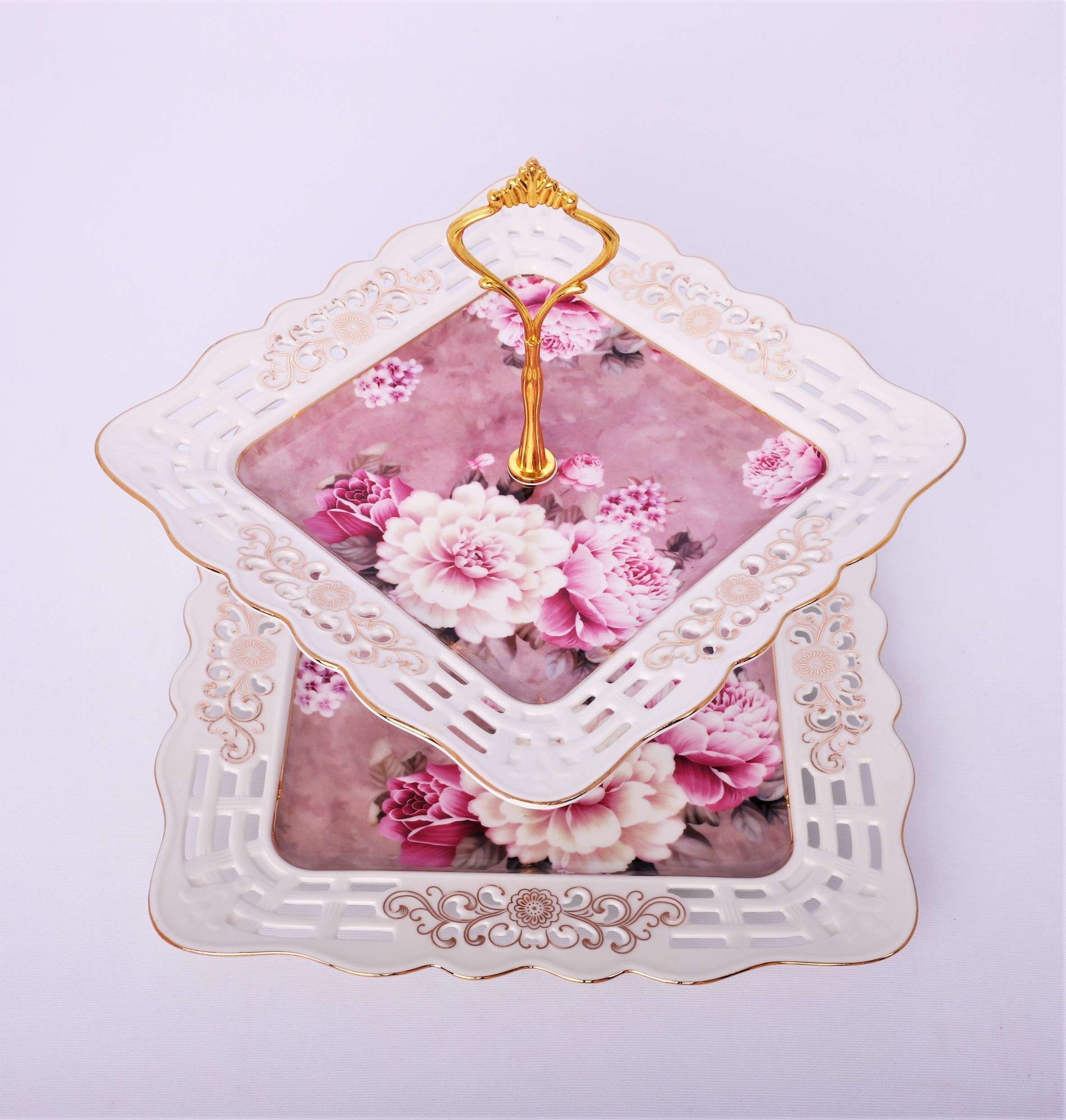 Etajera cu 2 platouri