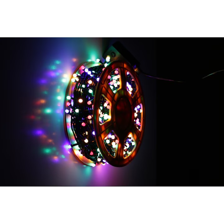 PACHET 2X  Role  Instalatie de Craciun Liniara 2x100M, AT PERFORMANCE®, 8 Jocuri de Lumini