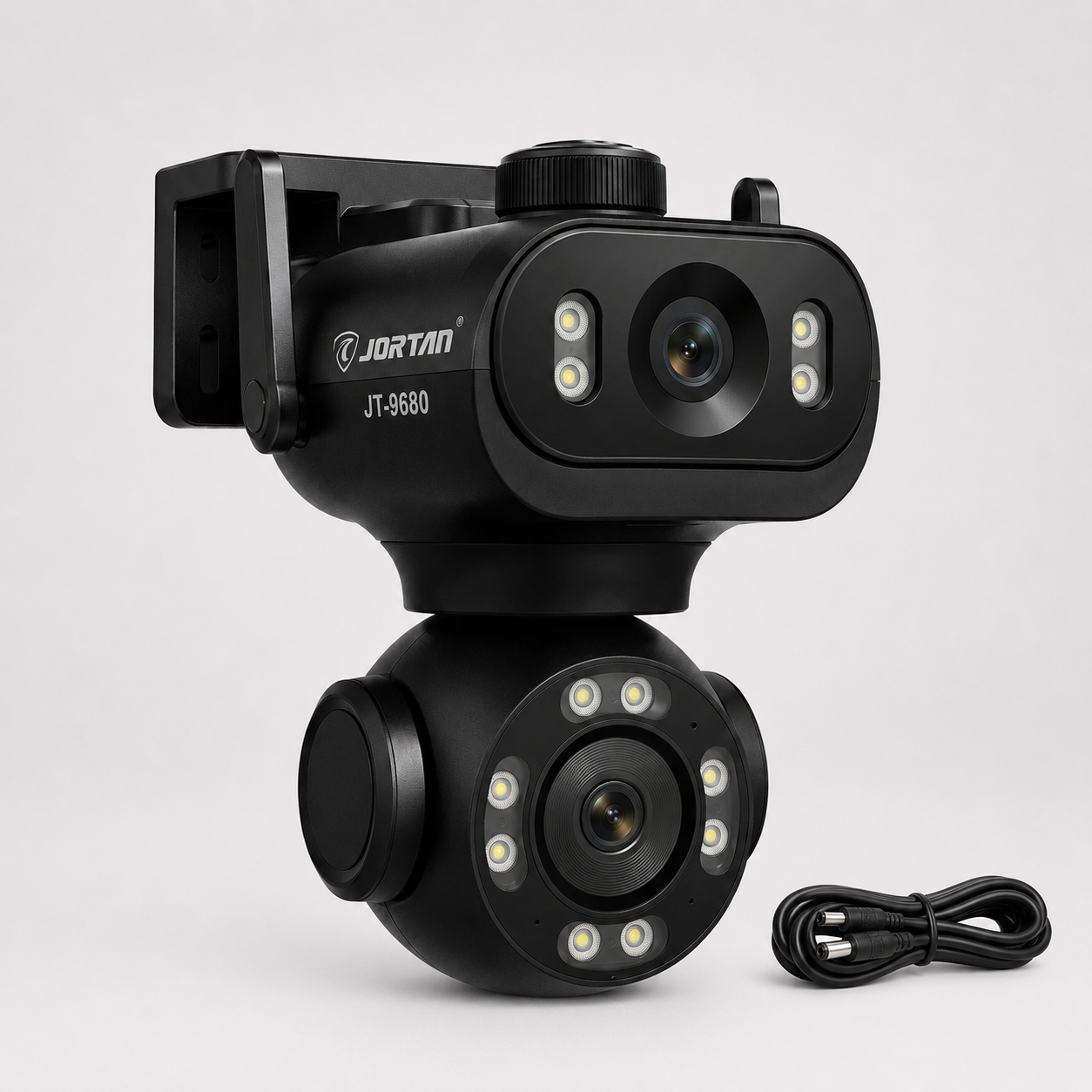 Camera Supraveghere WiFi JORTAN JT-9680 6MP Dual-Head PTZ + Cablu 5m Cadou
