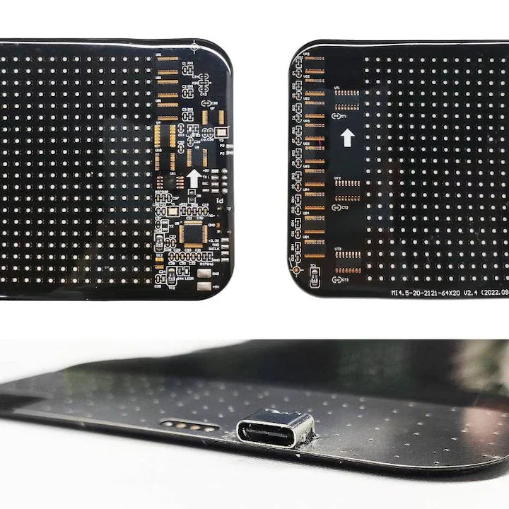 Panou Afisaj Matrix Led AT PERFORMANCE®, Flexibil, 595x120mm, Devil Eyes, Ochi Camion, control Bluetooth, USB