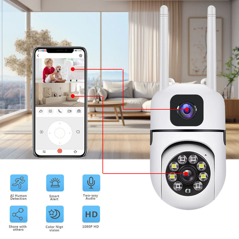 Camera Supraveghere video, AT PERFORMANCE®, conexiune 4G, 4MP 1080P HD, intelligent tracking, PTZ, WIFI, Lan, Rotire, Alarma miscare, Interior - Exterior, Pentru Camera Video de Supraveghere si Auto, Telefon, Aparat Foto, HUB, Console, ALB.