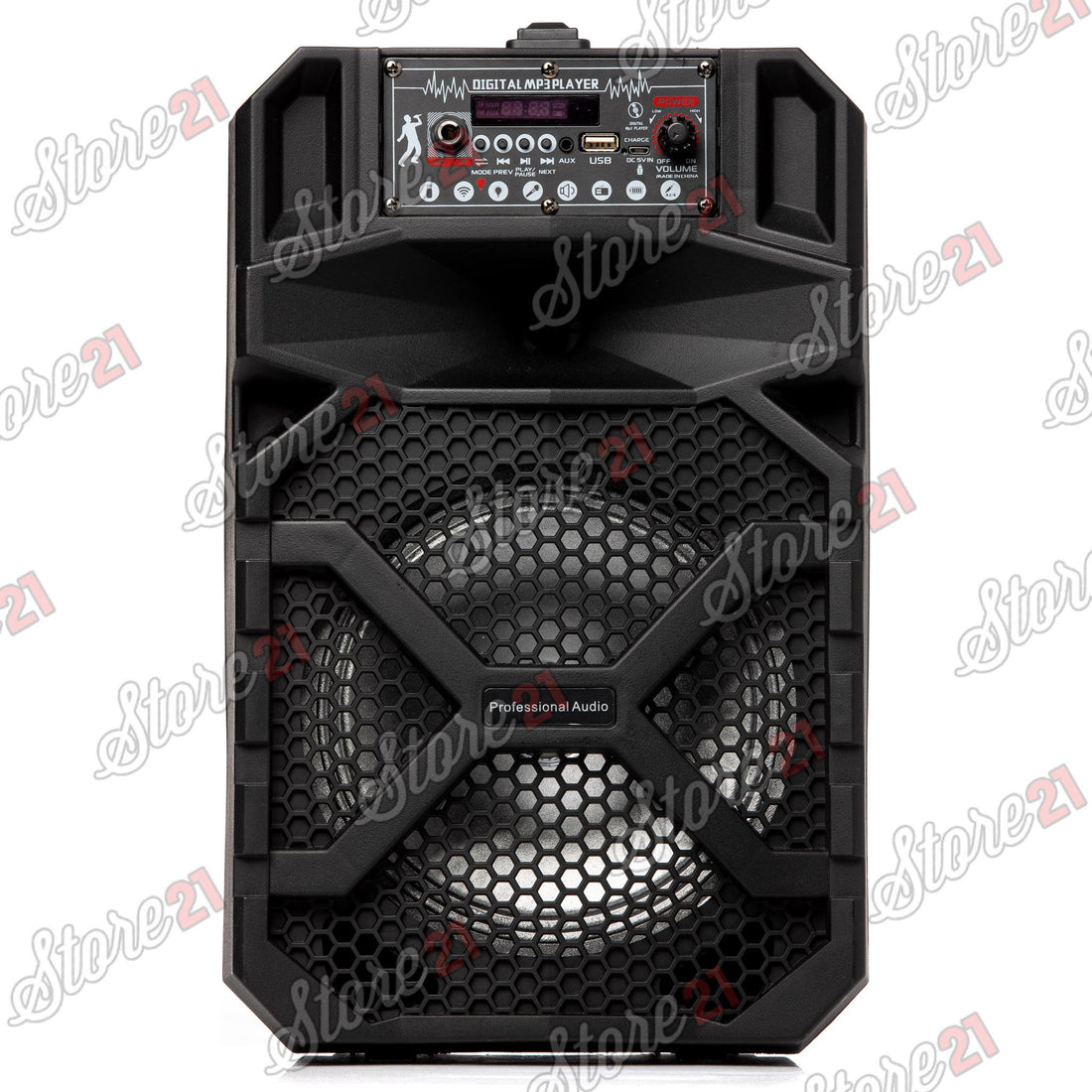 Boxa Activa Profesionala Portabila 200 W  Troler 8 Inch ,Microfon , USB, Radio, Bluetooth,Telcomanda CADOU Bratara fitness