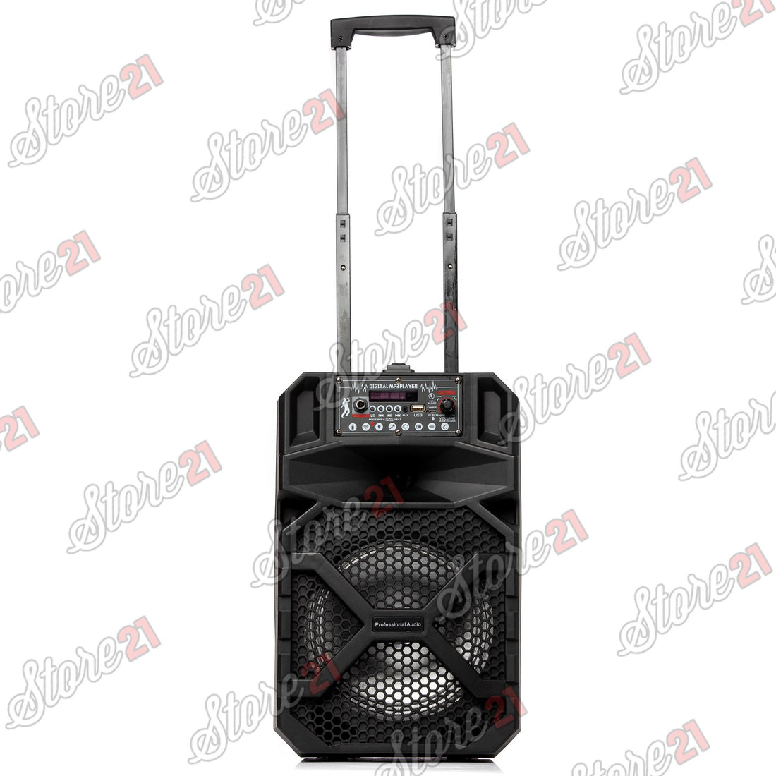 Boxa Activa Profesionala Portabila 200 W  Troler 8 Inch ,Microfon , USB, Radio, Bluetooth,Telcomanda CADOU Bratara fitness