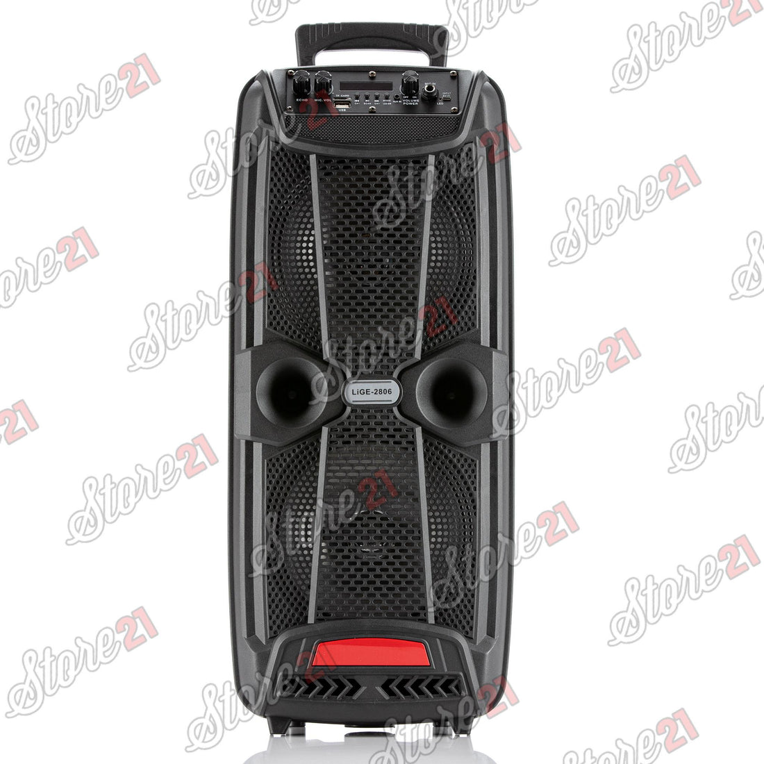 Boxa Activa Portabila XXL 208, 300 W, 2 Subwoofere De 8 Inch , USB, Radio, Blueooth , Microfoan CU Fir+ Castii wireless I12!