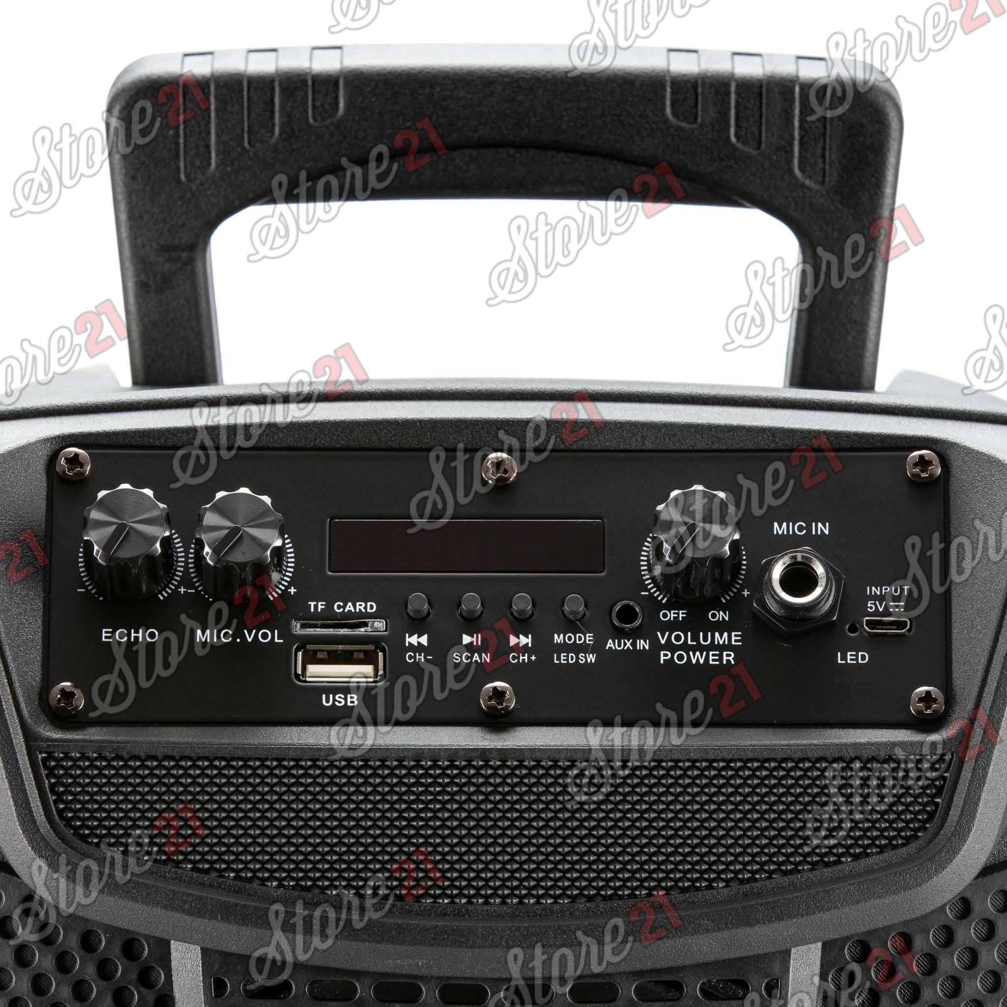 Boxa Activa Portabila XXL 208, 300 W, 2 Subwoofere De 8 Inch , USB, Radio, Blueooth , Microfoan CU Fir+ Castii wireless I12!