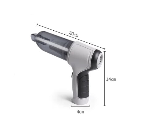 Aspirator portabil At Performance, pentru masina cu baterie litiu 2000mAh, fara fir, de mare putere, aspirare umeda si uscata, aspirare si suflare, 120w, gri