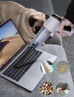 Aspirator portabil At Performance, pentru masina cu baterie litiu 2000mAh, fara fir, de mare putere, aspirare umeda si uscata, aspirare si suflare, 120w, gri