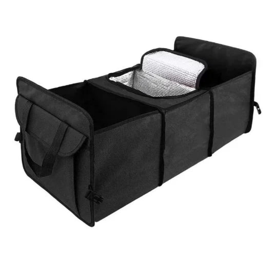 Organizator portbagaj pliabil, cu 3 compartimente, At Performance, unul termoizolant, doua buzunare laterale. textil, 57x32x29cm, Negru