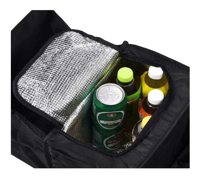 Organizator portbagaj pliabil, cu 3 compartimente, At Performance, unul termoizolant, doua buzunare laterale. textil, 57x32x29cm, Negru